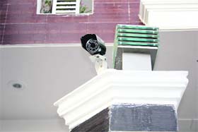 A CCTV camera installed at a house in Prem Nagar, Rohtak, on Monday