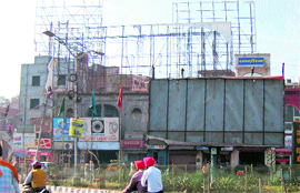 A view near Hall Gate after illegal hoardings were removed by the MC Tuesday.