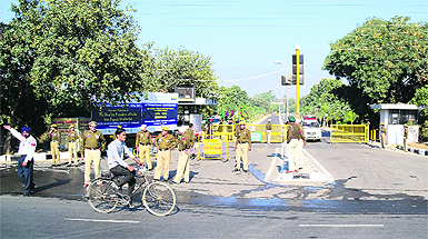 Tight security on the PAU campus as President Pranab Mukherjee visited Ludhiana on Tuesday. 