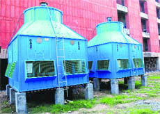 Set-up for the new central air-conditioning system at AC Joshi Library in Panjab University, Chandigarh. 