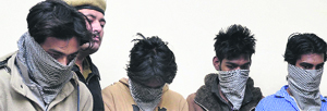 Members of a gang of robbers in police net in Jalandhar on Wednesday