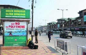 In the name of greenery: This spot at Budshah Chowk in the heart of Srinagar once had a raised triangular-shaped green park