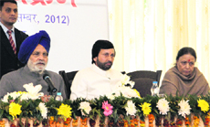 (L to R) Speaker of the Punjab Legislative Assembly Charanjit Singh Atwal, former Uttarakhand Speaker Prakash Pant and Uttarakhand Finance Minister Indira Hridyesh at the orientation workshop in Dehradun on Thursday.