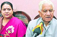 State president of the Samajwadi Party Sheikh Abdul Rehman addresses mediapersons in Jammu on Thursday