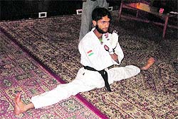 Mohd Amin Bhat displays his skills in Handwara
