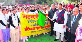 Industry Minister Anil Joshi flags off the survey in Amritsar on Saturday