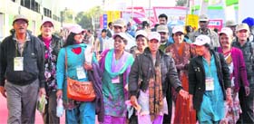 Members of a Nepalese delegation during their visit to Agrotech 2012 in Chandigarh