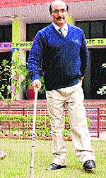 Vinod Sharma, headmaster of Government Model High School, Sector 34