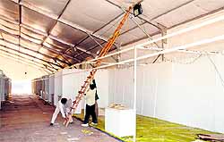 Work in progress ahead of the Punjab International Trade Expo that kicks off from December 6 in Amritsar