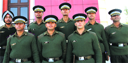 The award winning Gentlemen Cadets at the IMA Khetarpal Auditorium in Dehradun on Tuesday. Tribune photo: Vinod Pundir