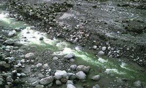 The water level in rivers has gone down because of illegal mining, extracting of stones and other building materials.