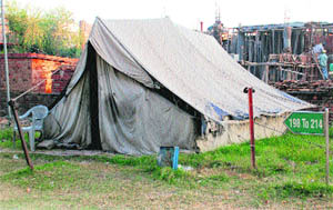 The encroachment can be seen again in front of House Number 199, residence of former Punjab Chief Secretary Jai Singh Gill in Sector 6, Panchkula.