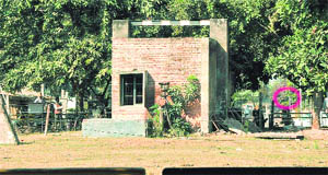 The public park from where the tent erected by Fatehgarh Sahib SSP Hardial Singh Mann was shifted to a vacant plot.