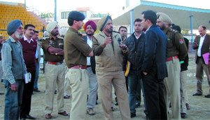 Officials of the district administration and the police visited the sports stadium on Thursday to oversee the arrangements for the World Kabaddi Cup semi-final matches. 