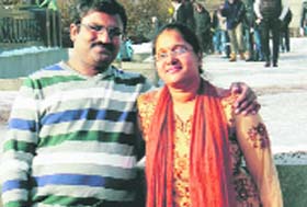 Chandrasekhar Vallabhaneni and his wife Anupama