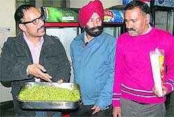 Health officials raids the kitchen of the Punjab Institute of Medical Sciences (PIMS) in Jalandhar on Friday