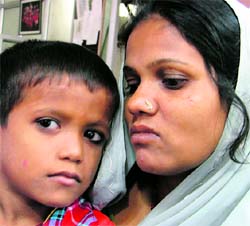 Parvati, widow of tea vendor Santosh Kumar who was shot dead by a terrorost, along with her son in Ludhiana.