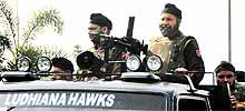 A security drill at PAU, Ludhiana, on Friday