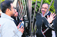 Sandeep and Sahyog request a PGI official to allow them to appear for the PGI MD/MS examination at DAV Senior Secondary School, Sector 8, Chandigarh, on Saturday.