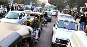 Increasing vehicular traffic adds to the chaos on roads in Jammu.
