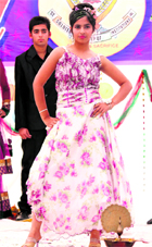 A student participates in the Fashion Ka Jalwa-2012 programme in Jalandhar.