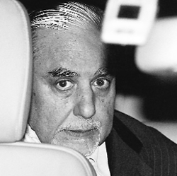 Zee Group chairman Subhash Chandra leaves the Crime Branch office of police in New Delhi on Sunday.