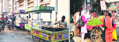 Roadside vendors encroach upon roads as the MC tehbazaari wing fails to check the menace in Ludhiana.