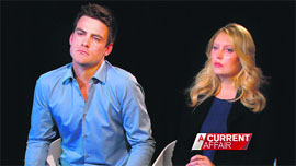 Radio presenters Michael Christian (L) and Mel Greig. 
