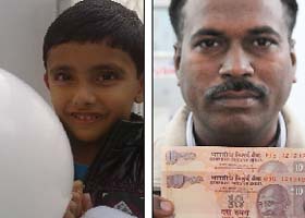 (Left) Brahmnoor Singh Bhullar will celebrate his birthday today; Raj Singh Dahiya shows his currency notes