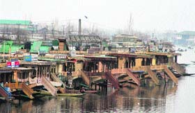 Houseboats on the Dal Lake