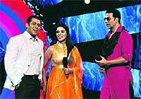 Salman Khan with Asin and Akshay Kumar