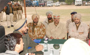 IG Nirmal Singh Dhillon presides over a meeting of senior police officials held to review the skills of QRT. 