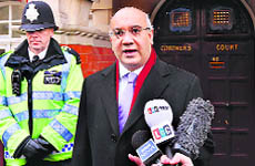 MP Keith Vaz addresses the media after an inquest hearing into the death of Jacintha Saldanha in London on Thursday.