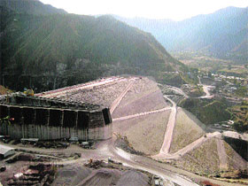 A view of the 800-MW Kol Dam.
