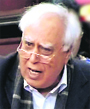 Kapil Sibal in the Rajya Sabha on Friday.  PTI