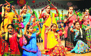 Students of Tender Hearts School, Sector 33, present an item during their annual function in Chandigarh on Saturday.