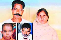 The victims, Vedpal and his wife Rajbala; and Phulo and Sonam