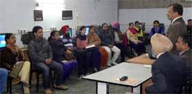 The online cancer data transfer training programme in progress at the Punjab Technical University Giani Zail Singh Campus in Bathinda on Monday.