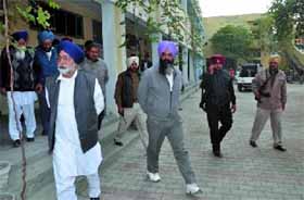 The minister takes a round of the Government School, Parasram Nagar.