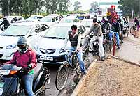 There is no separate lane for cyclists, who end up entering lanes meant for four-wheelers
