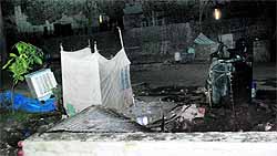 The spot near the house of Punjab IGP BK Garg in Sector 7, Panchkula, from where encroachments were removed by a joint team of the MC and HUDA on Wednesday