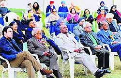 Members of the foundation during a fund-raising event at the Golf Club in Chandigarh on Wednesday
