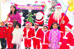 Children of Spring Valley Public School, Phase XI, Mohali, celebrate Christmas on Friday. 