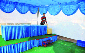 The venue where the MC had planned an auction wears a deserted look in Ludhiana