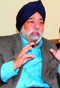 DSGMC chief Paramjit Singh Sarna addresses the media in Amritsar on Friday.