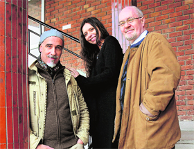 (L-R) Pierre Azema, Gaelle Billot Danno and Jacques Rampal