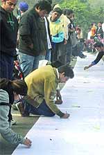 In their own way, youngsters demand justice for the gangrape victim in New Delhi on Sunday