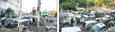 Junk dealers have started dumping old cars in front of Womens Polytechnic College in Jalandhar.