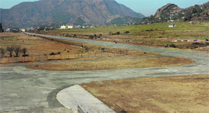 A view of the Naini-Saini airstrip in Pithoragarh that is being developed.
