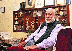 Parvesh Sethi at his residence in Sector 37, Chandigarh, on Wednesday